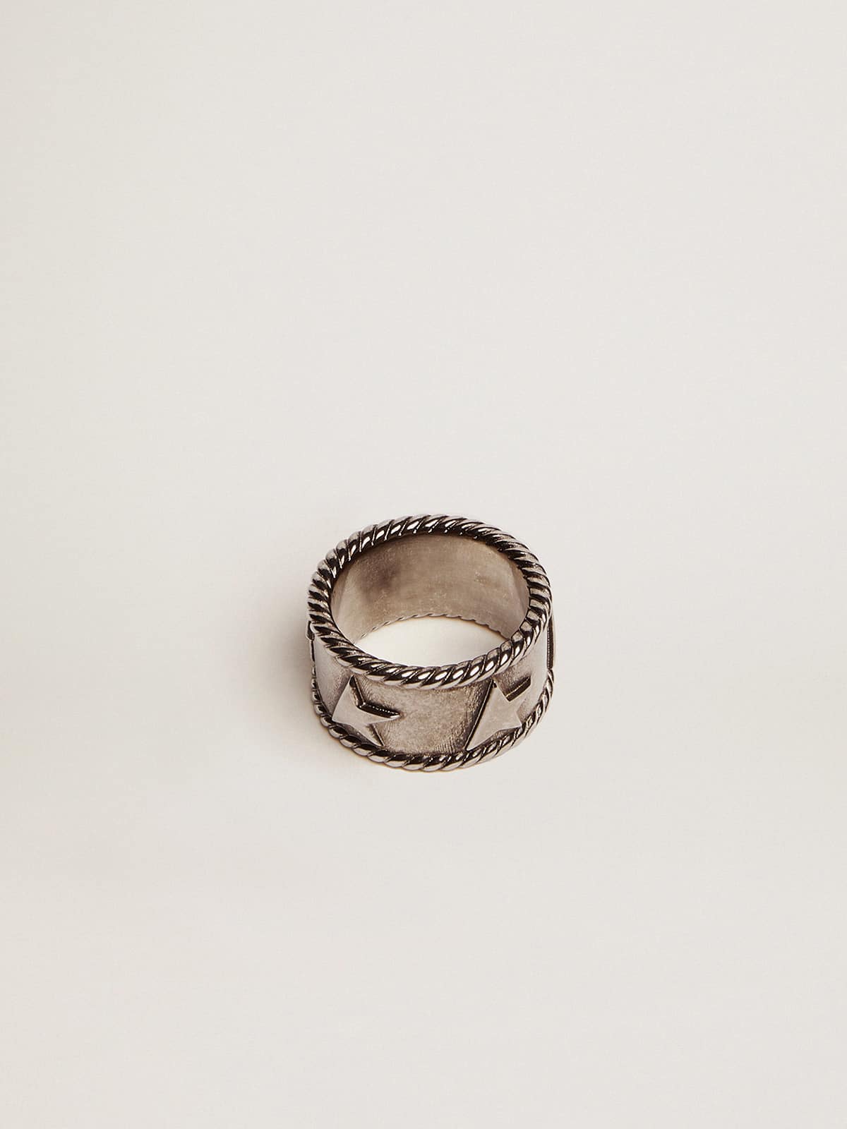Golden Goose Band ring in antique silver color