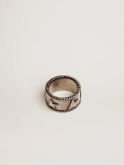 Golden Goose Band ring in antique silver color