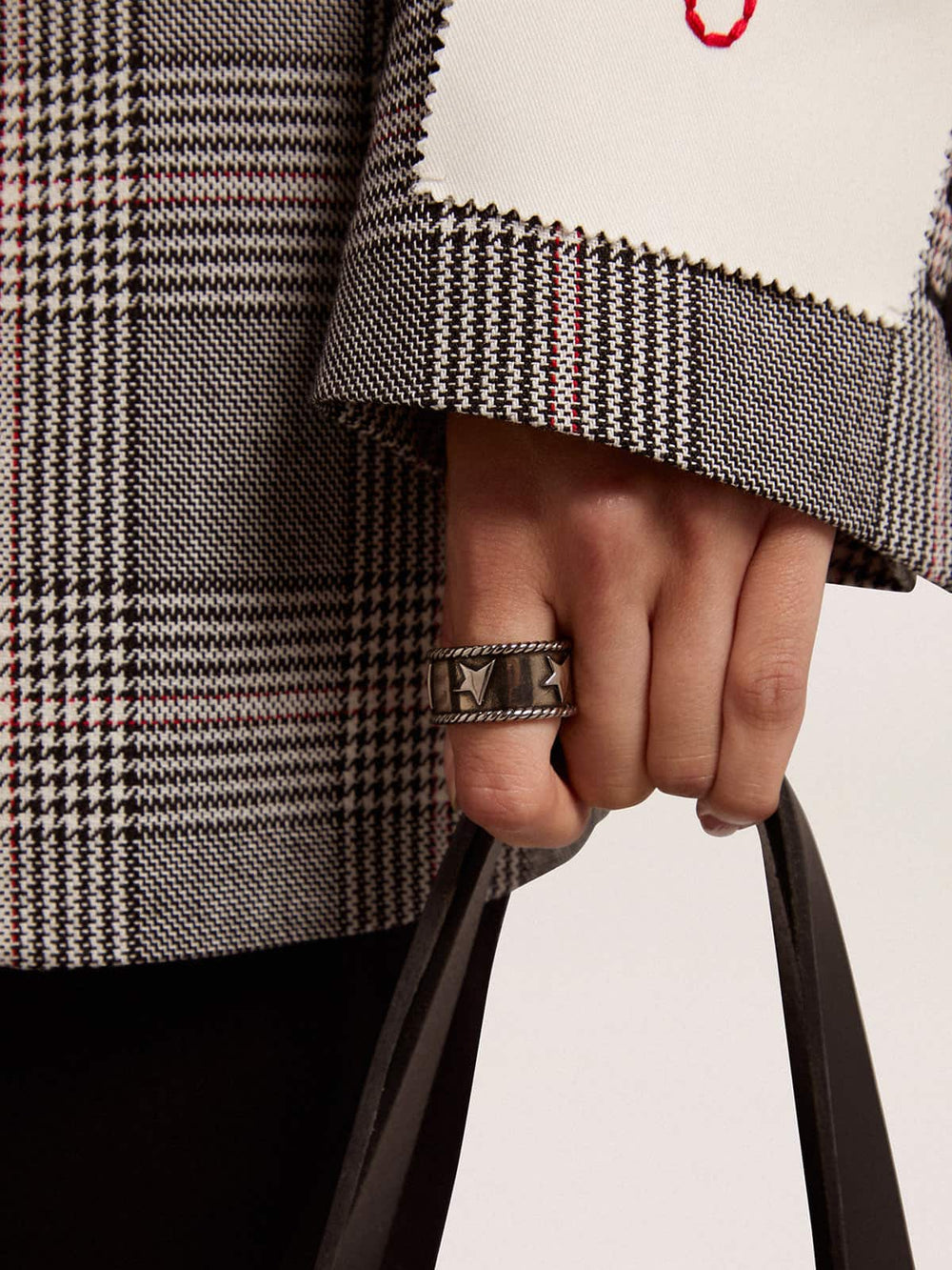 Golden Goose Band ring in antique silver color