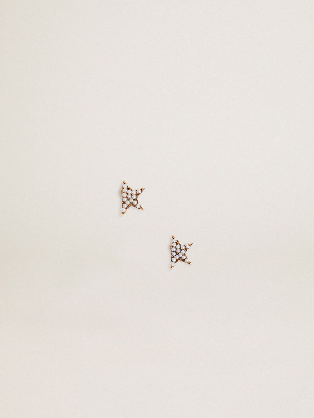 Golden Goose Women's stud earrings in antique gold color with decorative beads