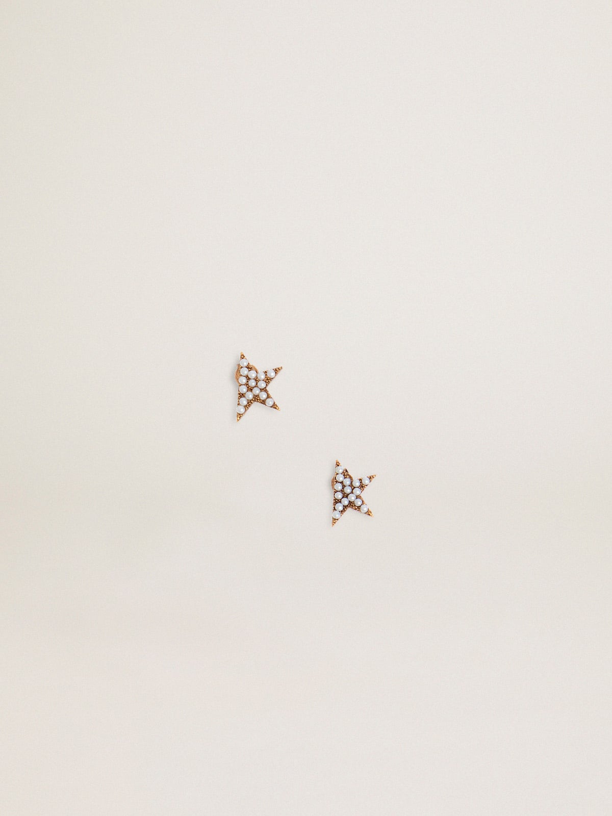 Golden Goose Women's stud earrings in antique gold color with decorative beads