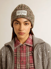 Golden Goose Multicolored wool beanie with pompom