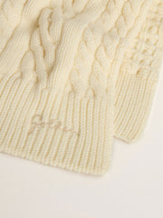 Golden Goose White wool scarf with embroidery