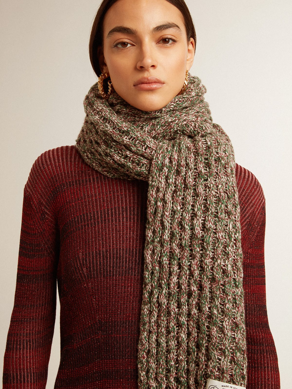 Golden Goose Multicolored wool scarf