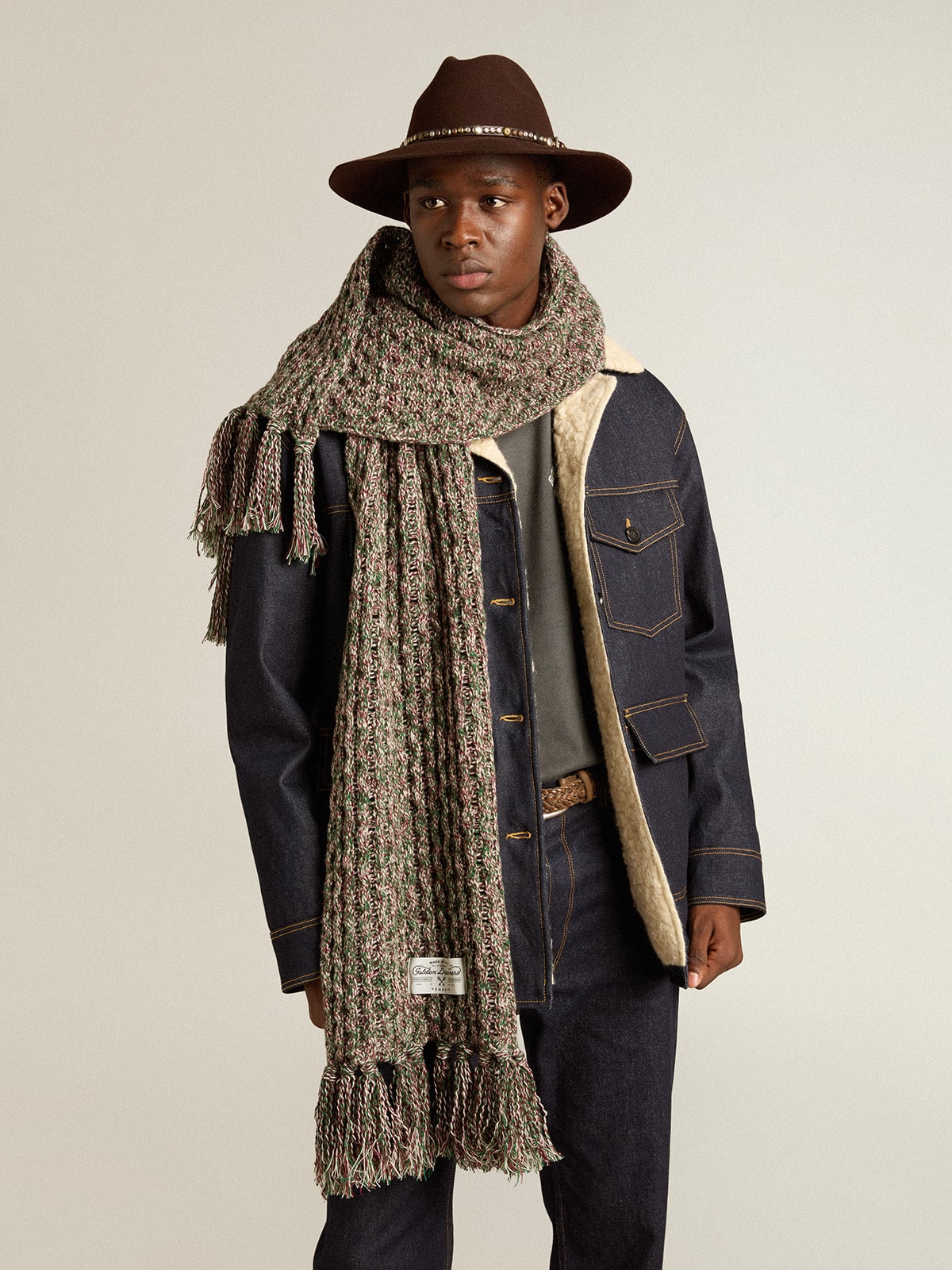 Golden Goose Multicolored wool scarf