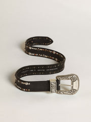 Golden Goose Women's belt in black leather with studs
