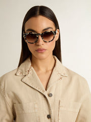 Golden Goose Cameron-style sunglasses with a tortoiseshell pattern