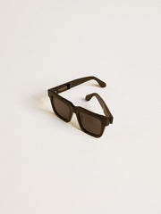 Golden Goose Square-style Jamie sunglasses with black frame and gold logo