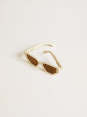 Golden Goose Rectangular-style sunglasses with beige frame