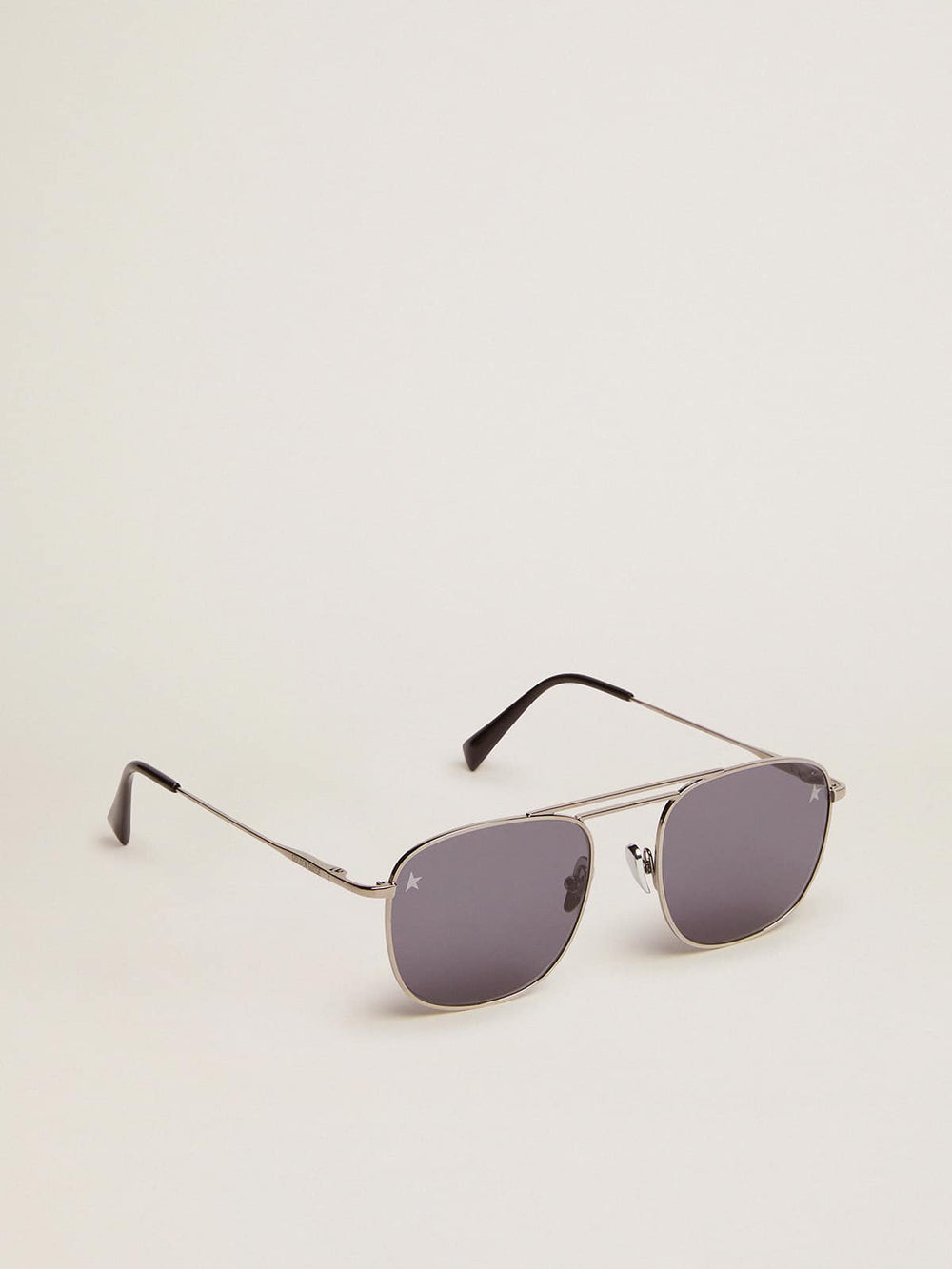 Golden Goose Roger aviator sunglasses with black frame and black lenses