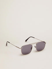 Golden Goose Roger aviator sunglasses with black frame and black lenses