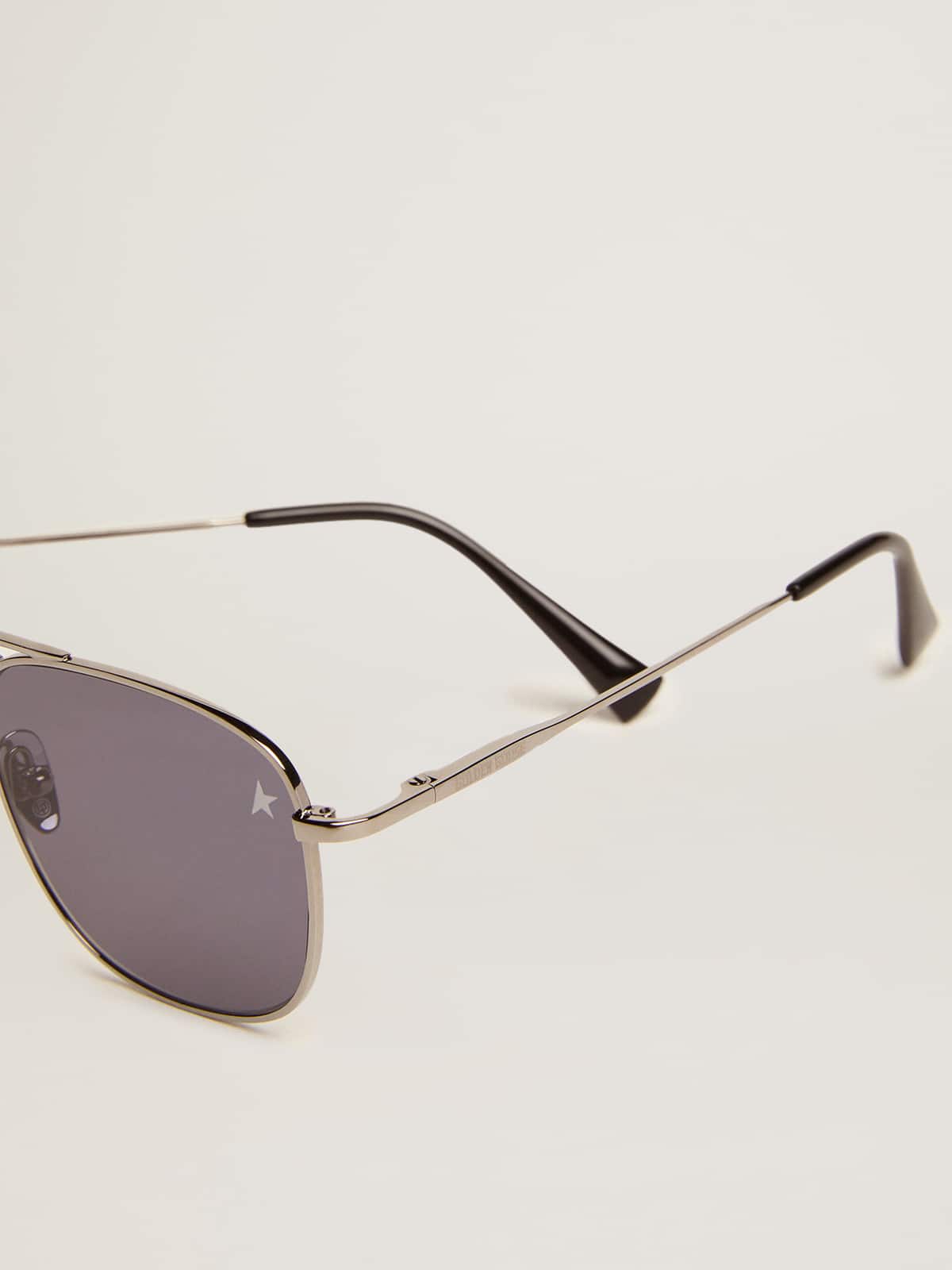 Golden Goose Roger aviator sunglasses with black frame and black lenses
