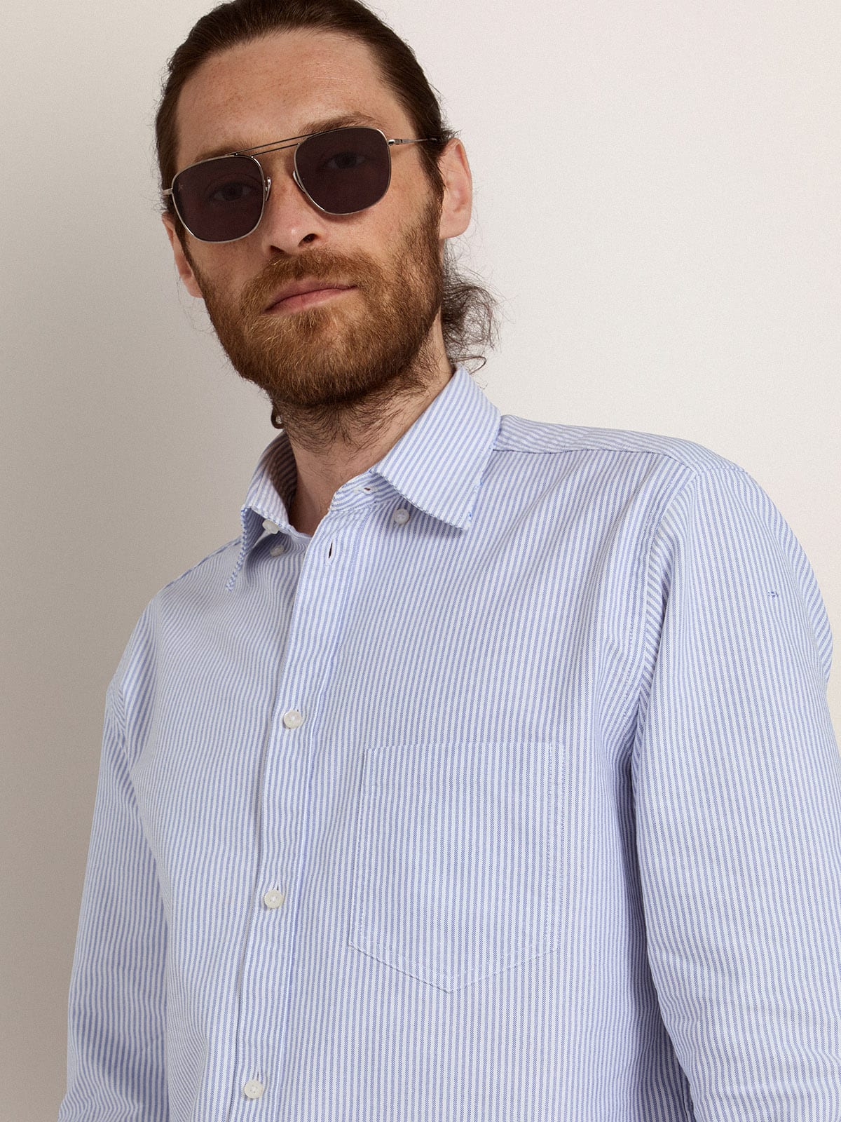Golden Goose Roger aviator sunglasses with black frame and black lenses