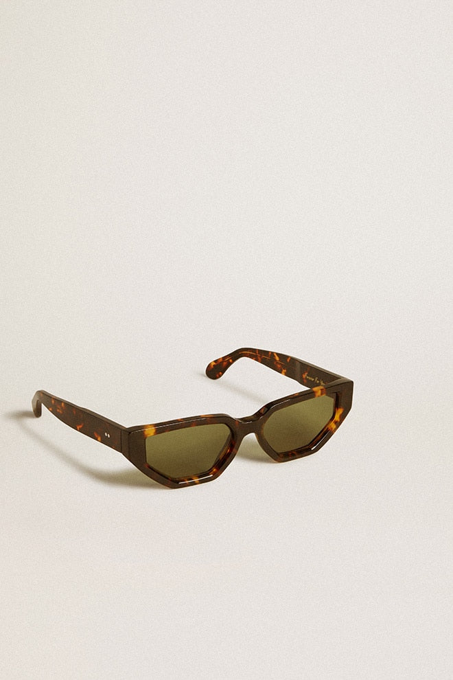 Golden Goose Rectangular-style sunglasses with Havana brown frame
