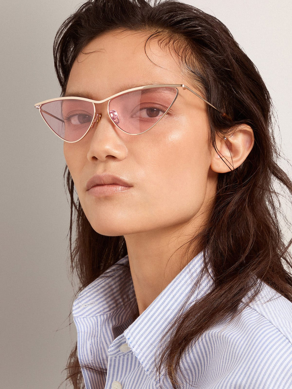 Golden Goose Sunframe cat-eye style with pink frame and lenses