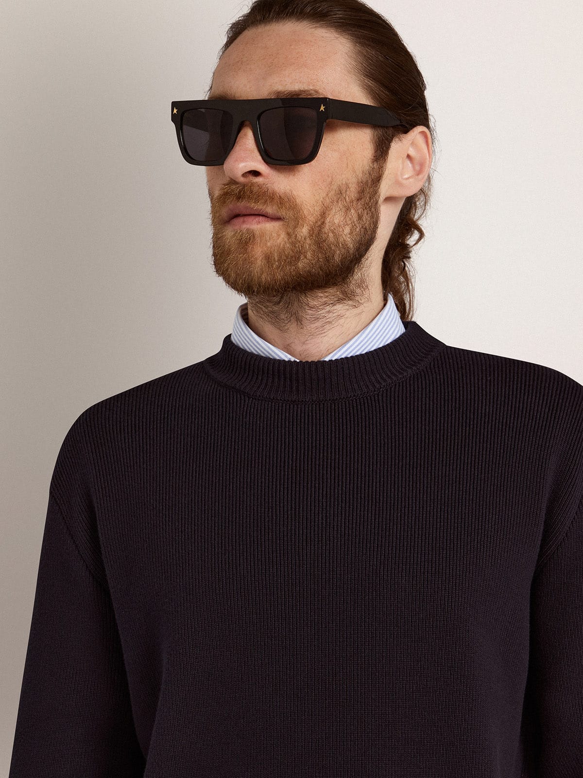 Golden Goose Square sunglasses with black frame and gold details