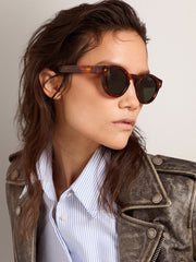 Golden Goose Sunglasses Panthos model with havana frame and gold details