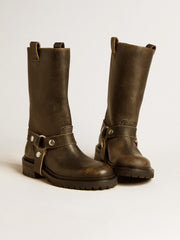 Golden Goose Kurt boots in black leather with silver buckle