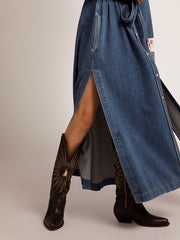 Golden Goose Wish Star boots in black leather with platinum laminated leather inlay star