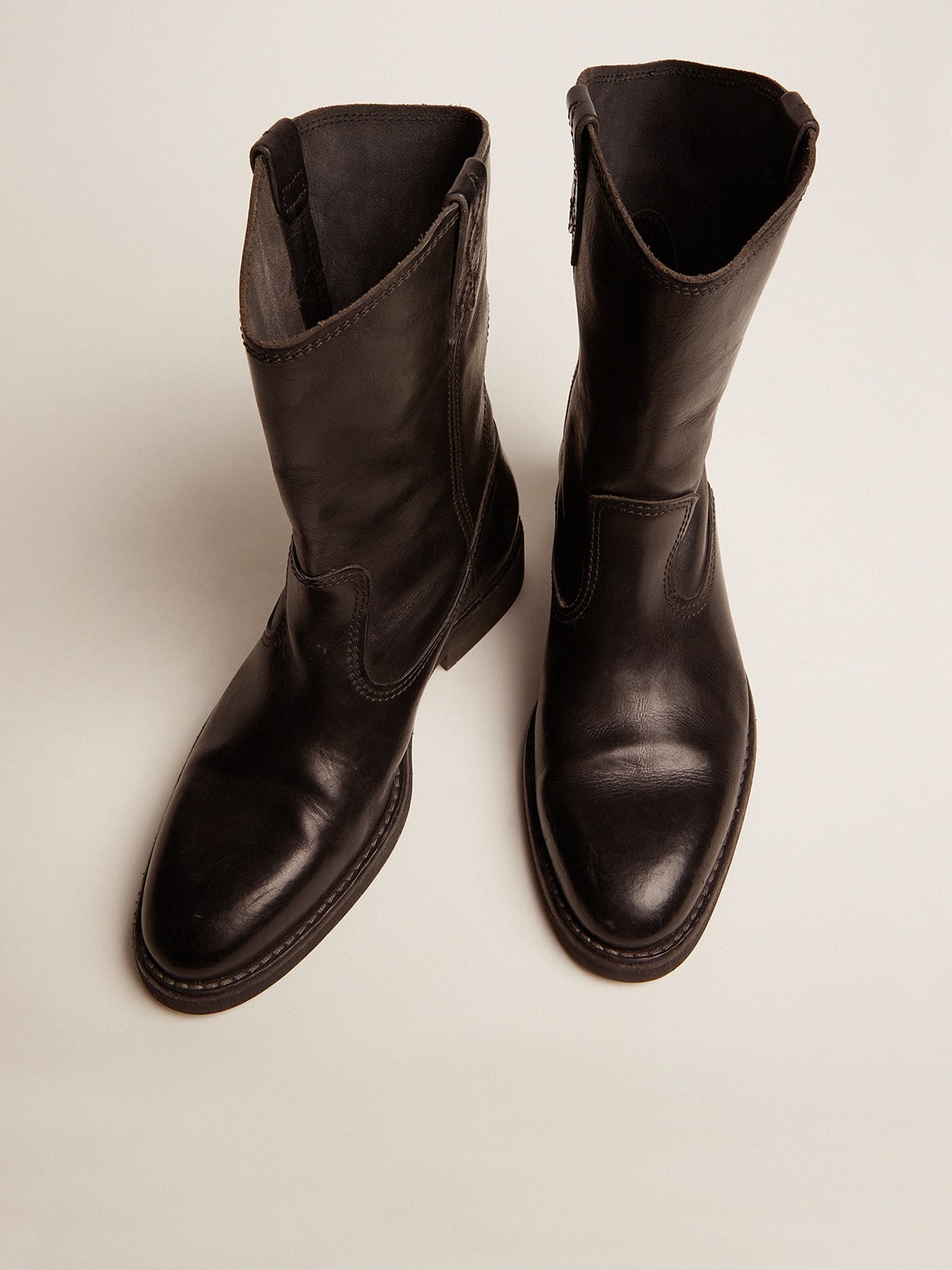 Golden Goose Biker boots in black leather