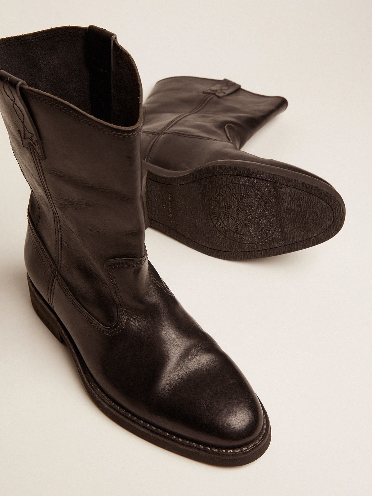 Golden Goose Biker boots in black leather