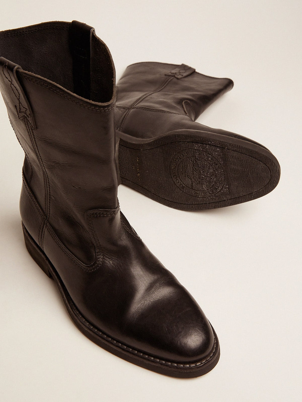Golden Goose Biker boots in black leather