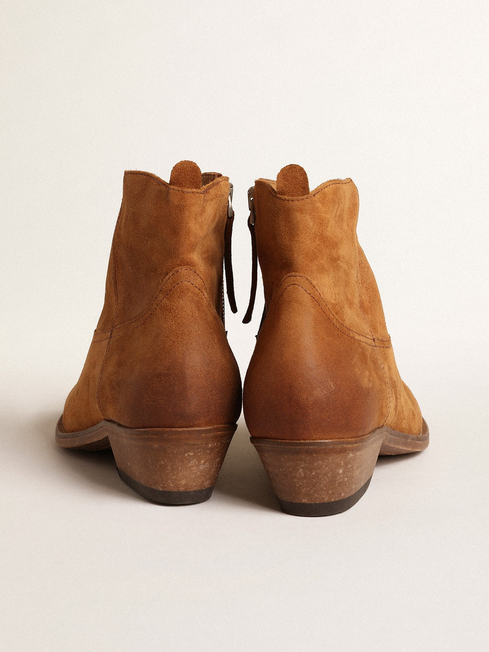 Golden Goose Young ankle boots in cognac-colored suede
