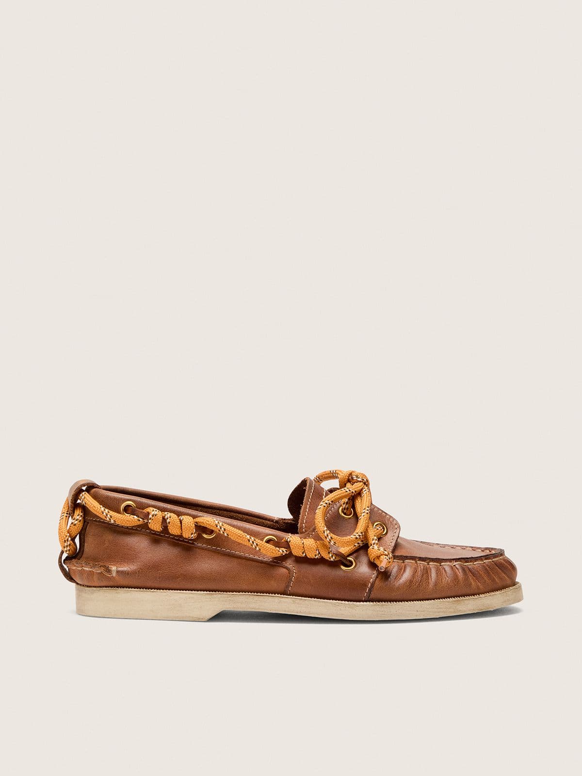 Golden Goose Women's Cruise loafer in tobacco-colored leather