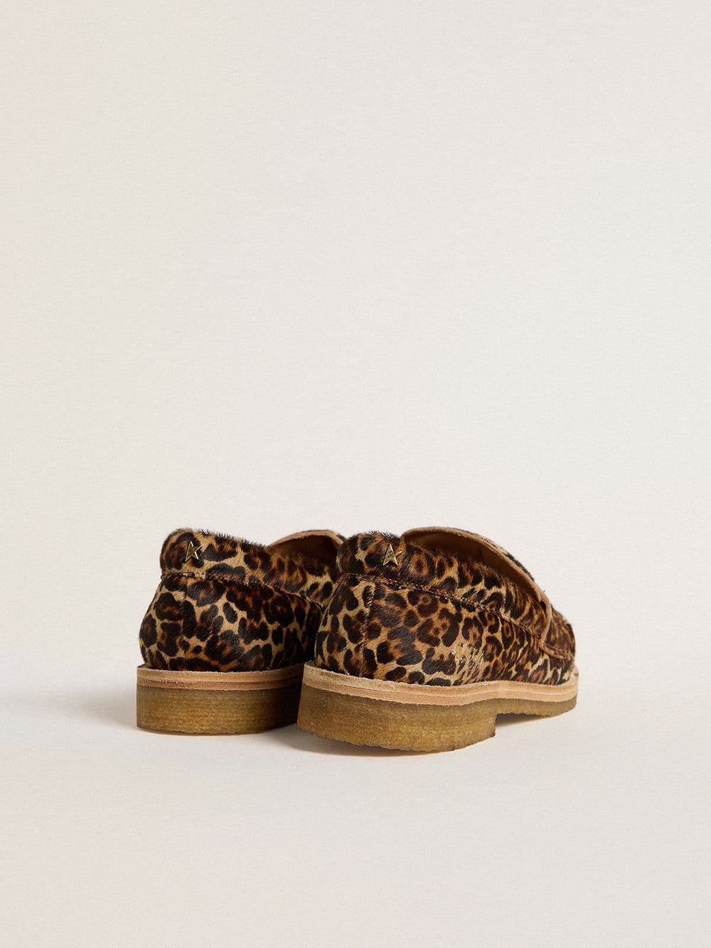 Golden Goose Women's Jerry loafer in leopard-print pony skin