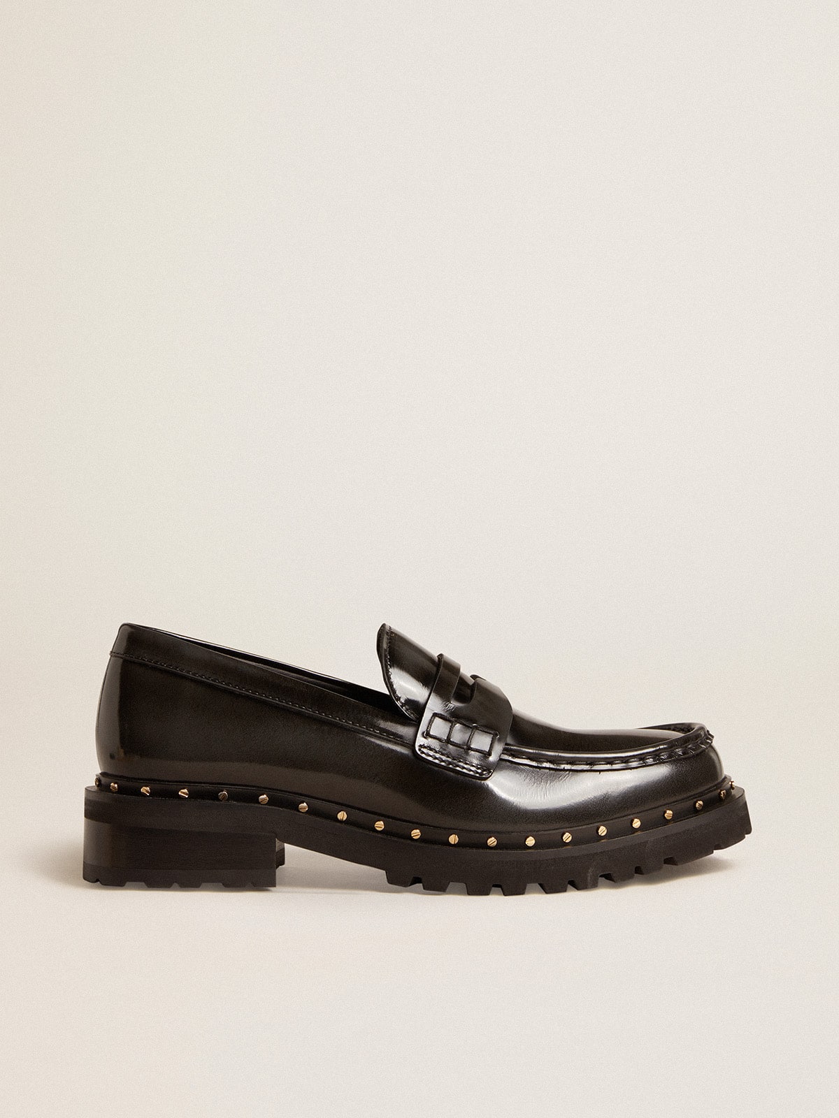 Golden Goose Women’s chunky loafers in studded black leather