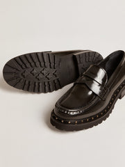 Golden Goose Women’s chunky loafers in studded black leather