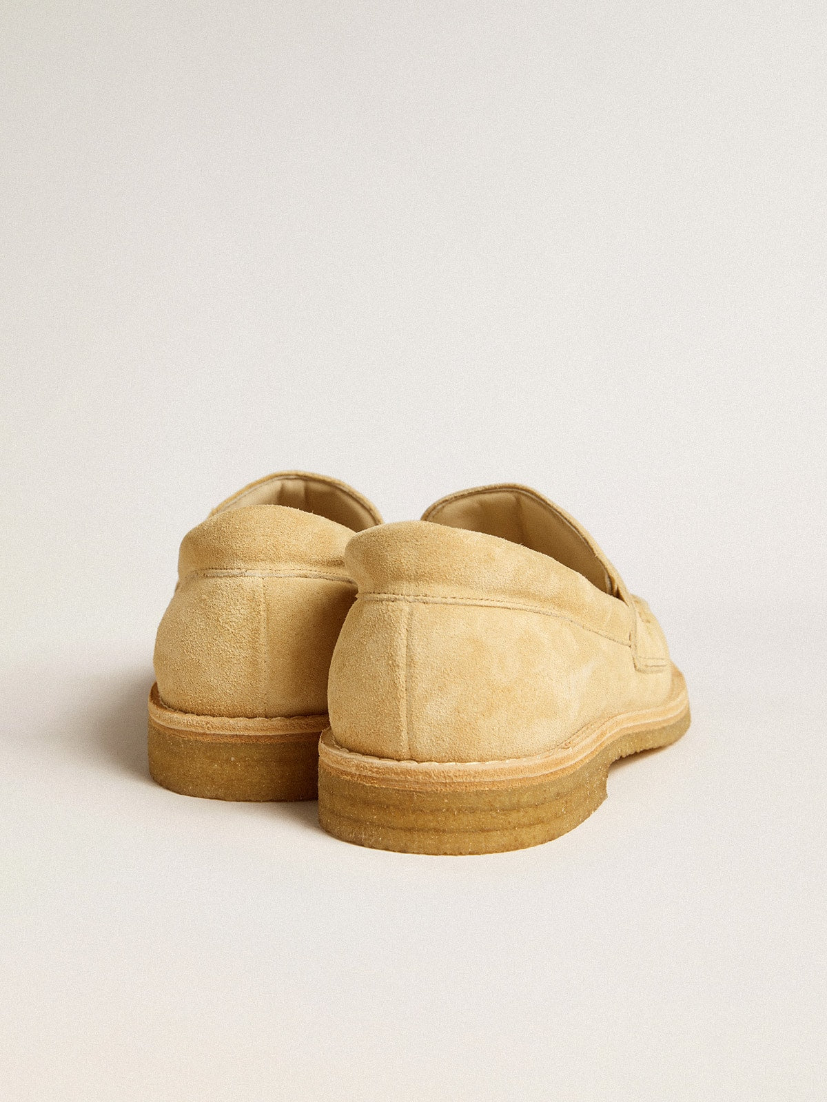 Golden Goose Jerry loafer in ecru waxed suede