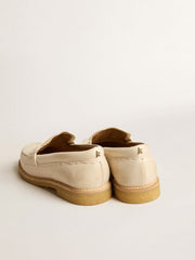 Golden Goose Jerry loafer in butter-white leather