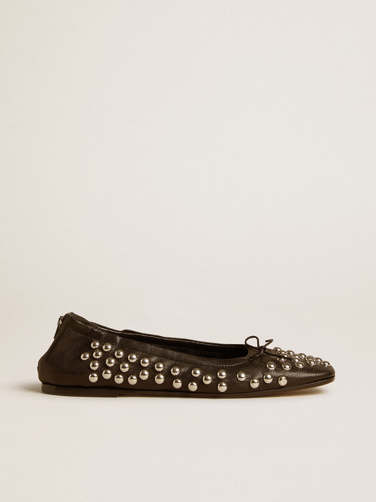 Golden Goose Amy ballet flats in black nappa leather with silver colored studs