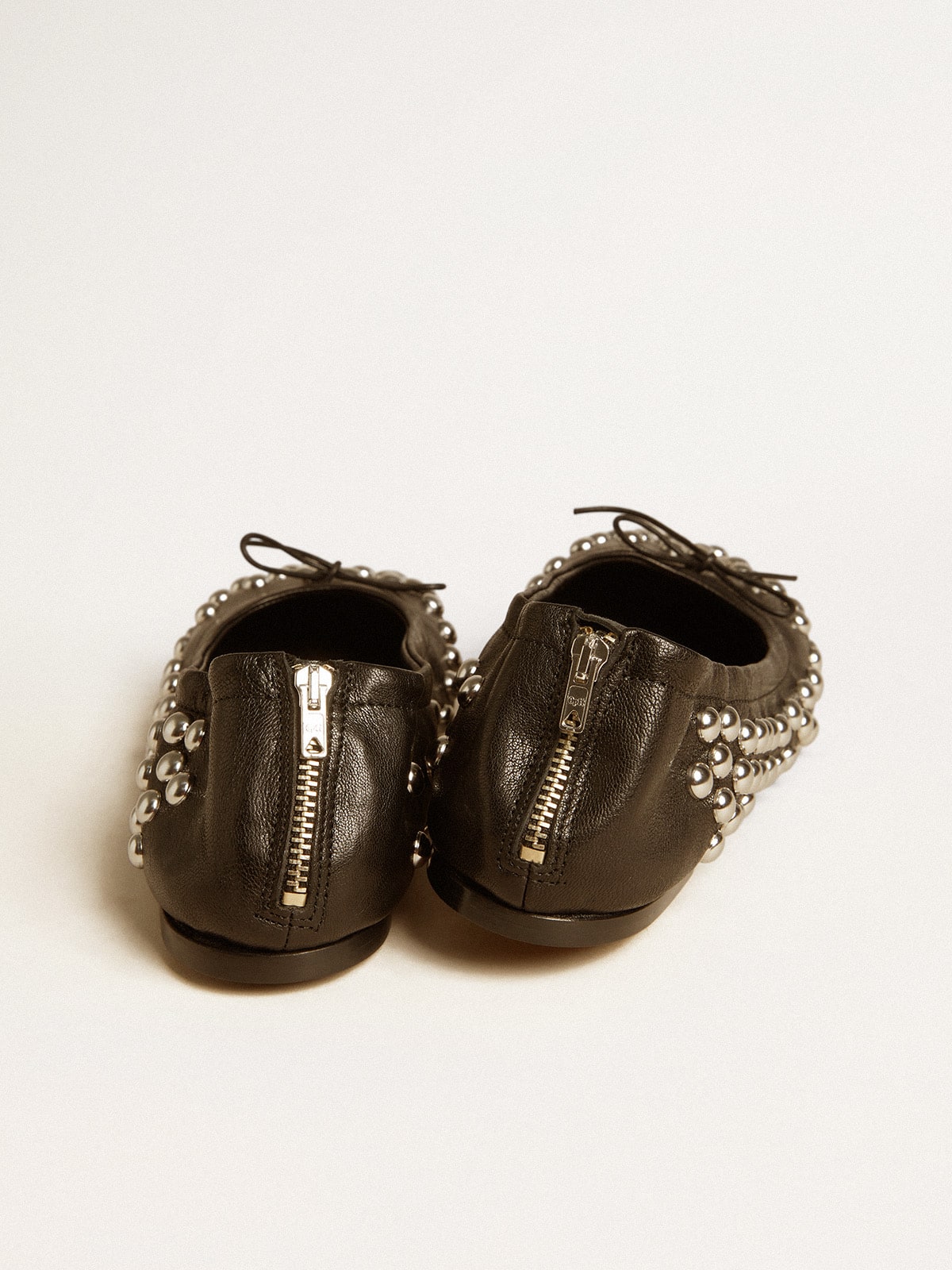 Golden Goose Amy ballet flats in black nappa leather with silver colored studs