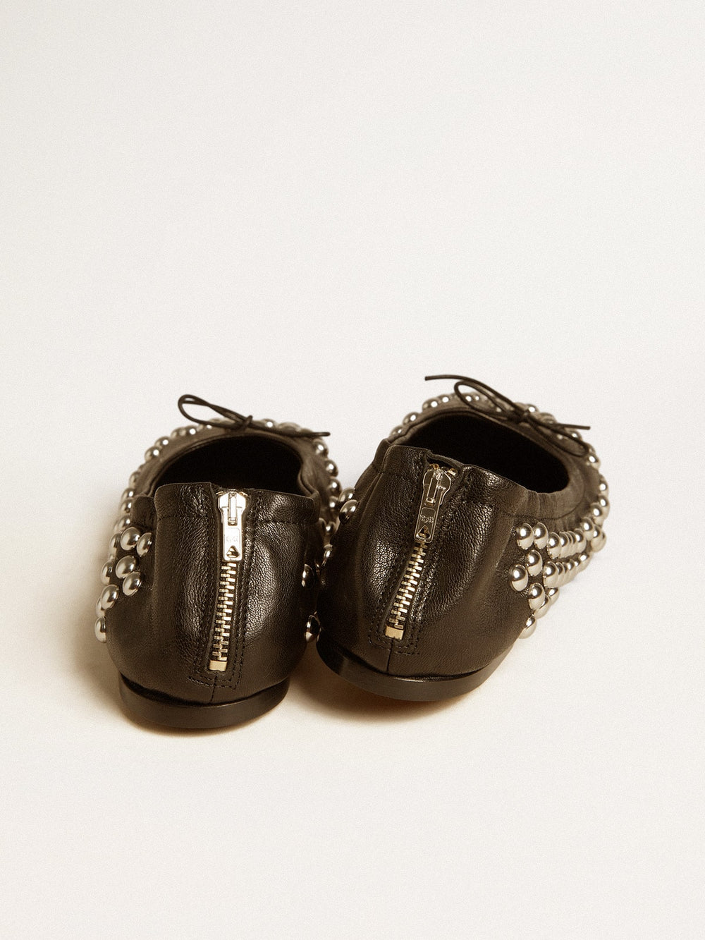 Golden Goose Amy ballet flats in black nappa leather with silver colored studs