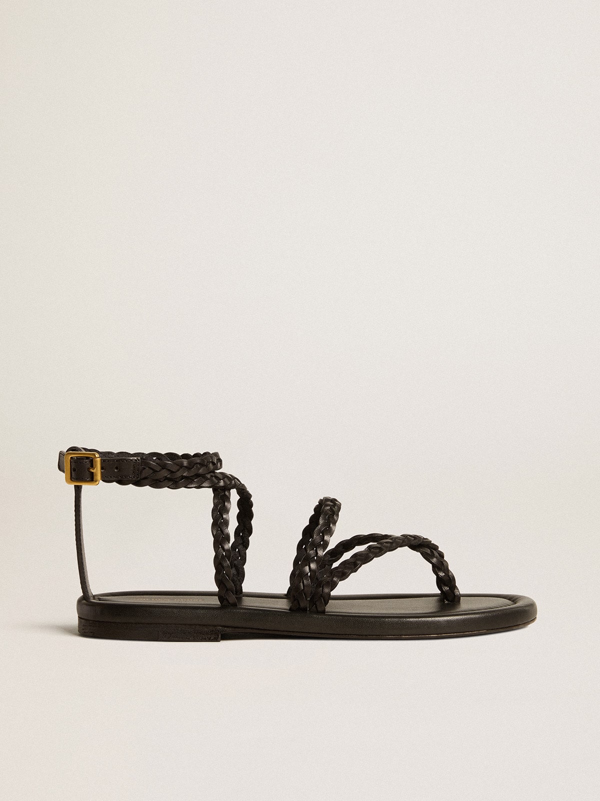 Golden Goose Women's Penelope flat sandals in black leather