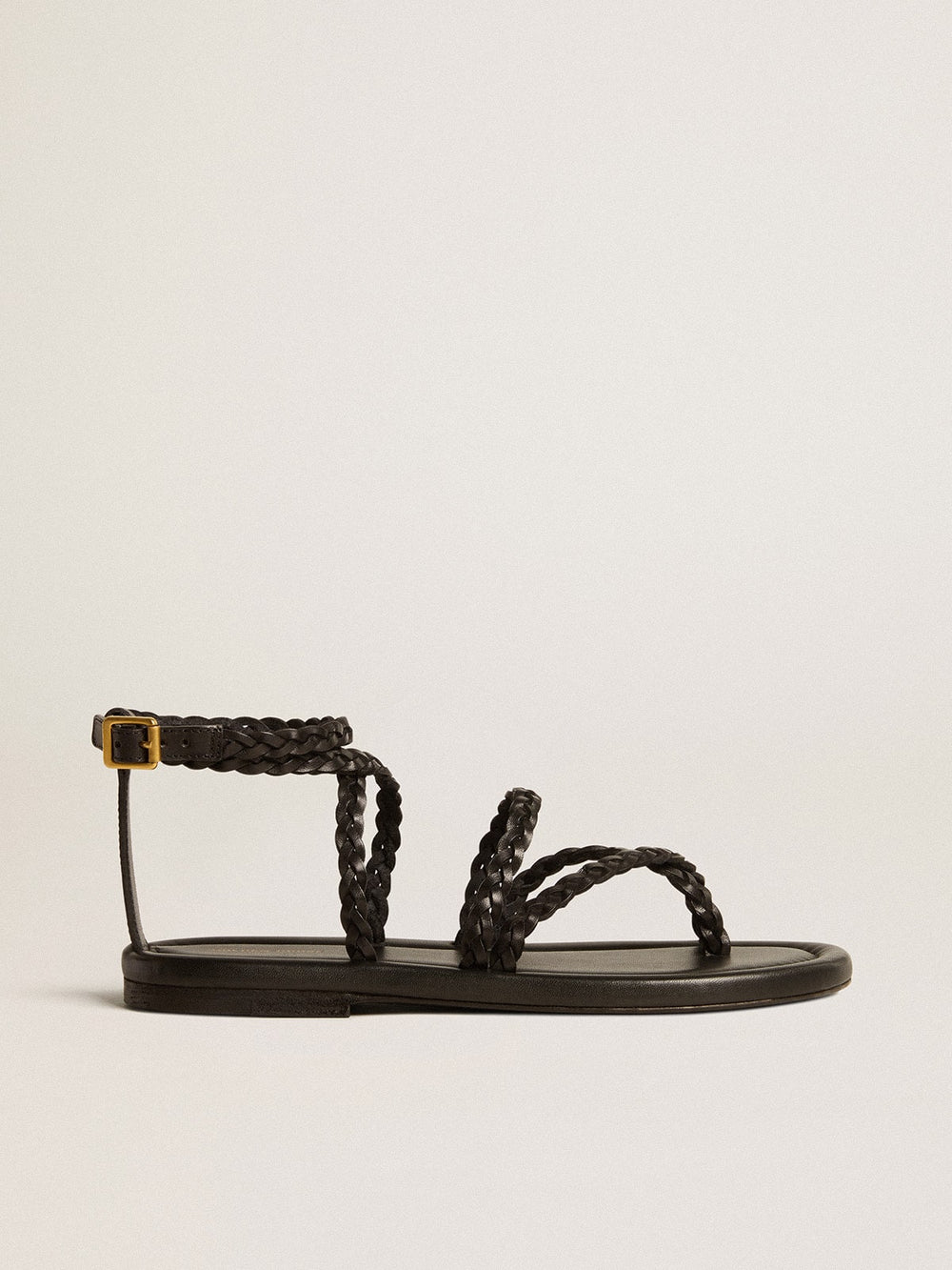 Golden Goose Women's Penelope flat sandals in black leather