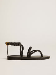 Golden Goose Women's Penelope flat sandals in black leather