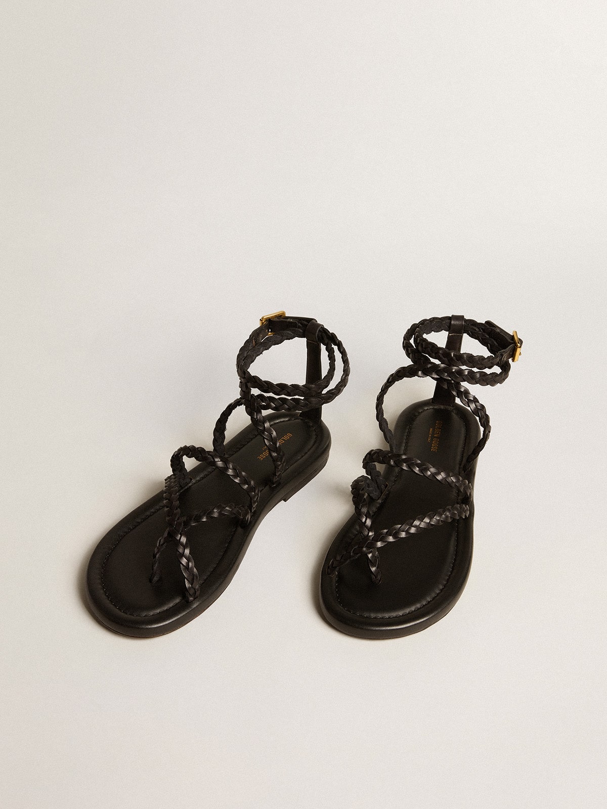 Golden Goose Women's Penelope flat sandals in black leather