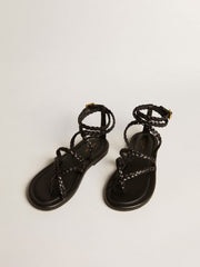 Golden Goose Women's Penelope flat sandals in black leather