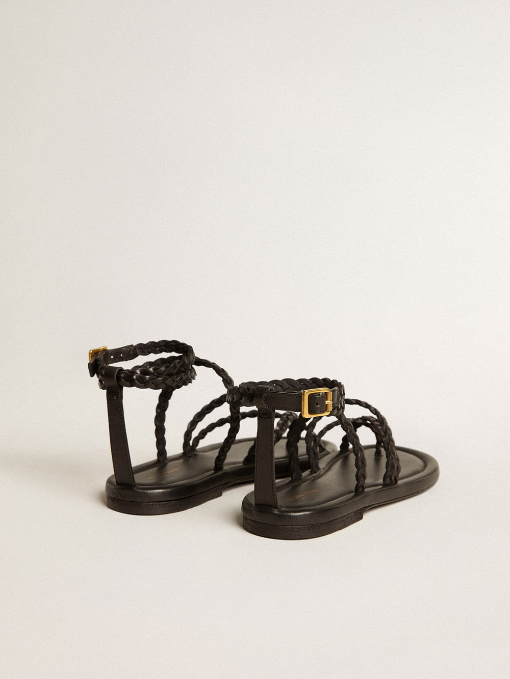 Golden Goose Women's Penelope flat sandals in black leather