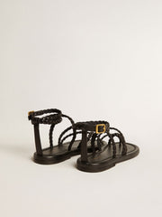 Golden Goose Women's Penelope flat sandals in black leather