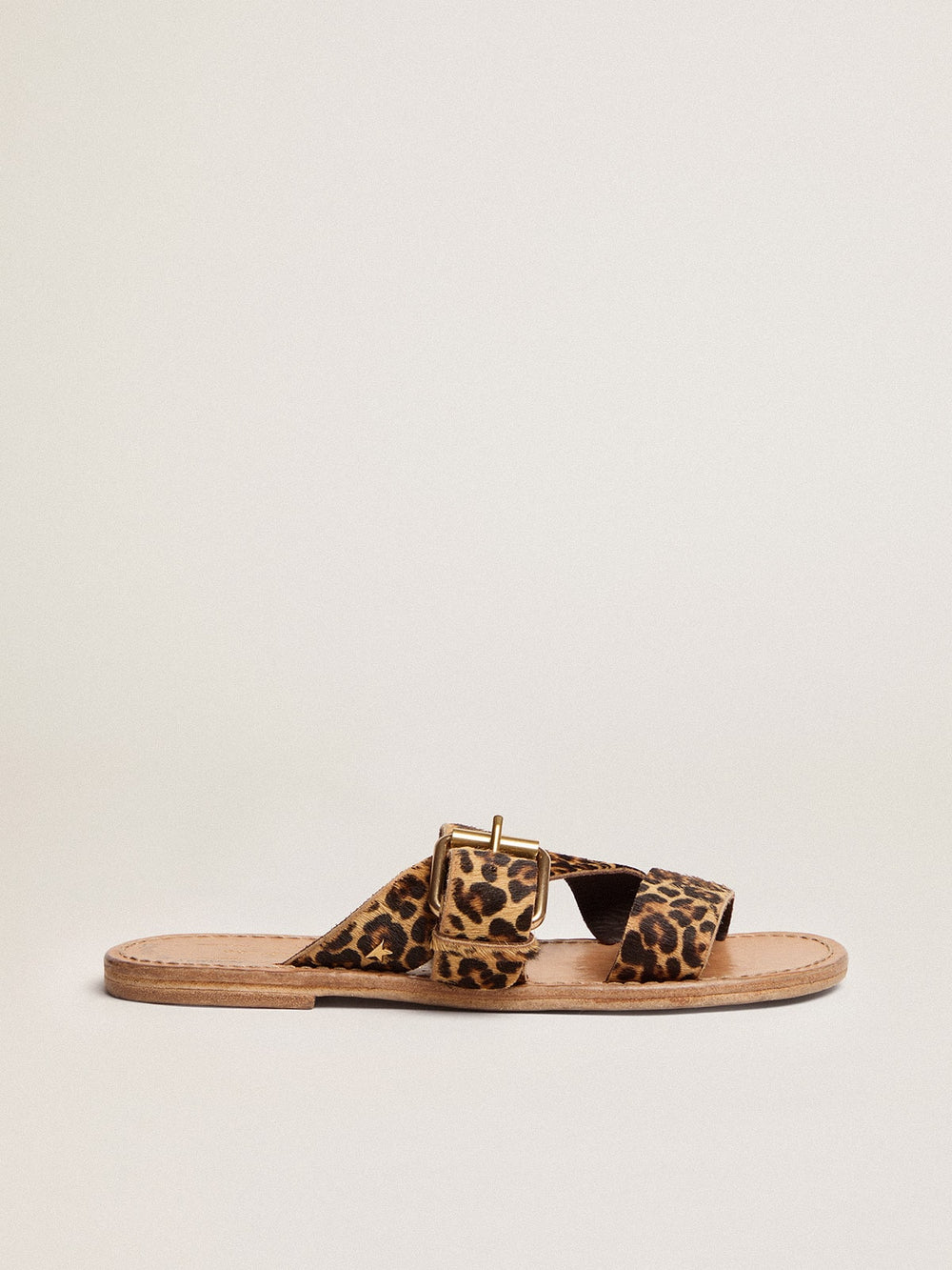 Golden Goose Leopard pony skin sandals for women Margaret | Golden Goose
