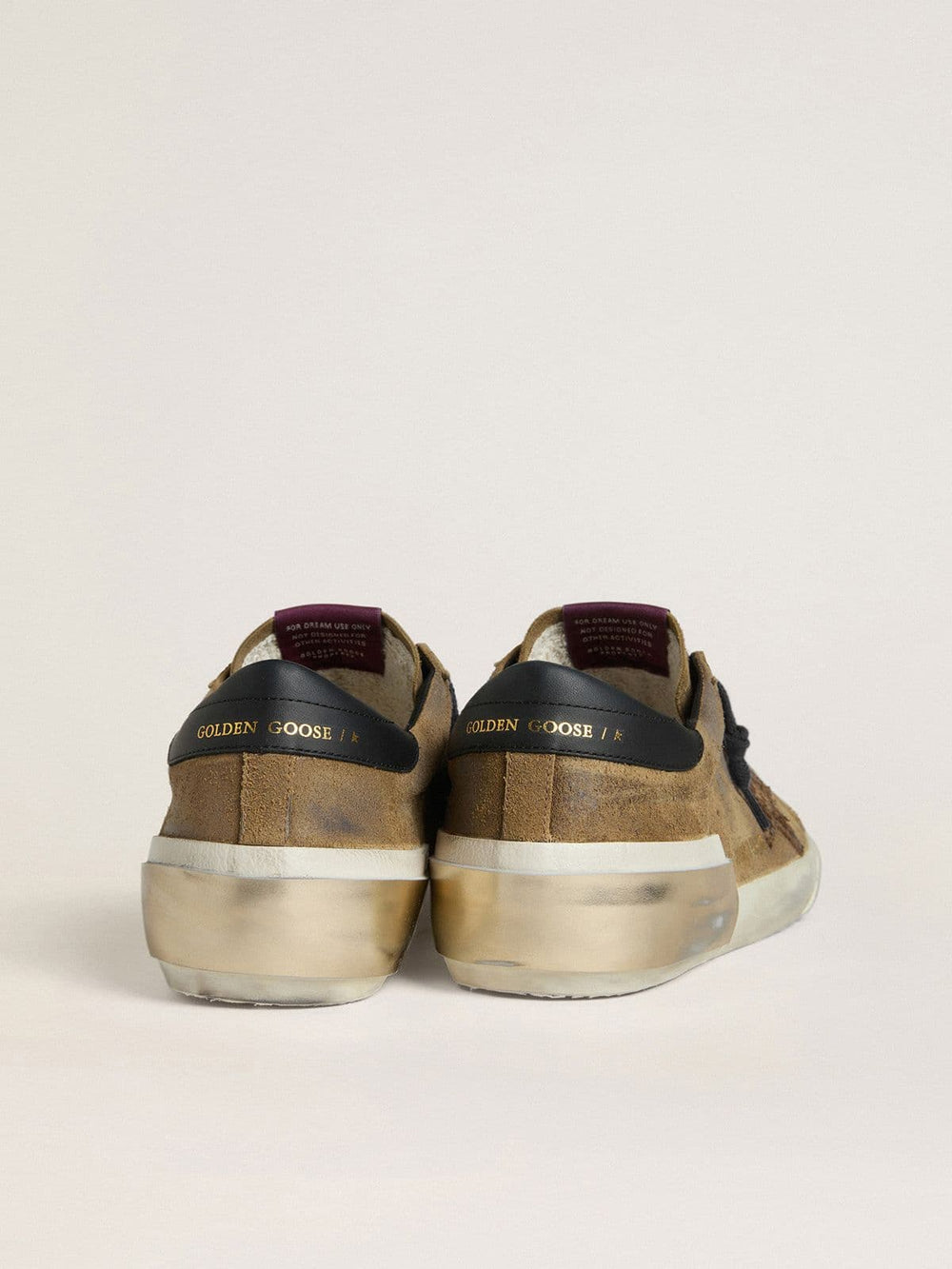 Golden Goose Men's Super-Star LTD in waxed suede with python-print star and nappa leather heel tab