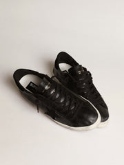 Golden Goose Men's Super-Star in black nappa with black suede star and heel tab