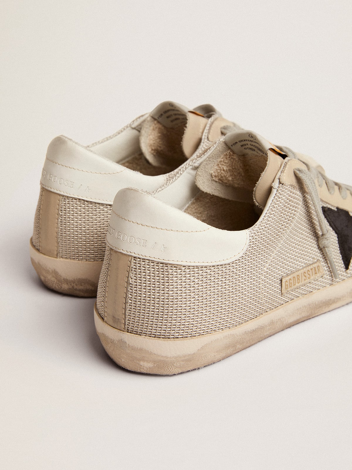 Golden Goose Men's Super-Star in leather with black star