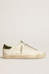 Golden Goose Men’s Bio-based Super-Star with perforated star and green heel tab