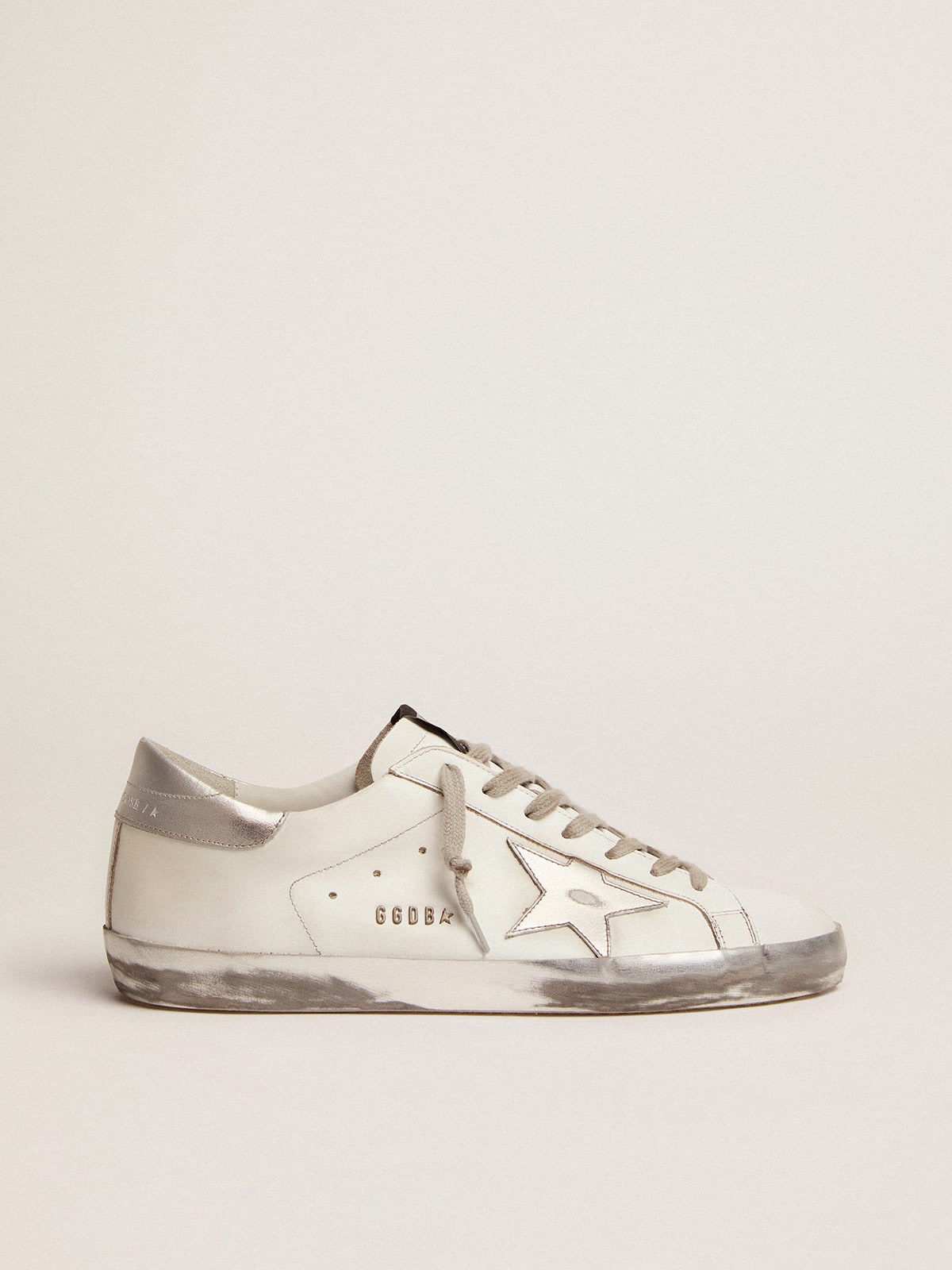 Golden Goose Men's Super-Star with laminated star and heel tab