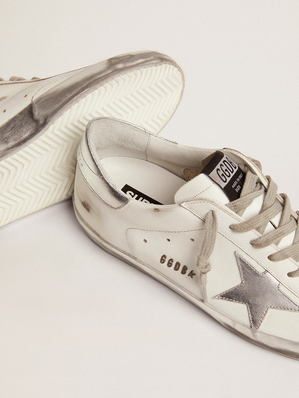 Golden Goose Men's Super-Star with laminated star and heel tab